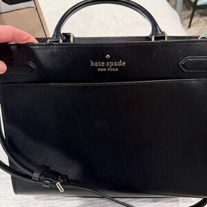Kate Spade Staci Colorblock Medium Top Zip Satchel Black